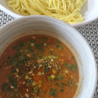 既製品の担々ざるラーメンで担々つけ麺